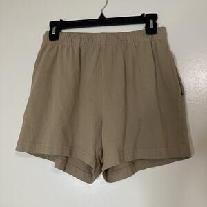 Talentless tan high waist lounge sporty shorts size small